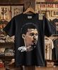 Vintage Wemby Retro Basketball Tee Texas Graphic Portrait Signature Black Shirt