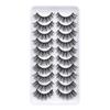 10 Pairs Dense Soft Artificial Eyelashes Charming Look Curling Up Eyelashes for Women and Girls Makeup DIY