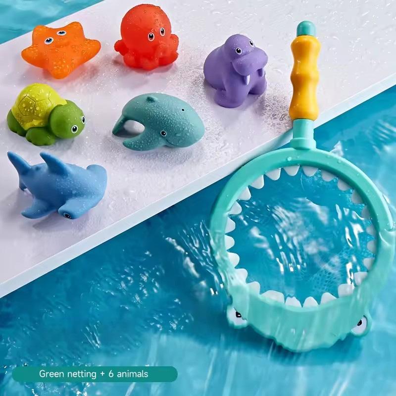 Children Bath Toys Indoor And Outdoor Swimming Pool Beach Parent-child Interactive Catch Fish Game Toys Water Floating Fish Toys
