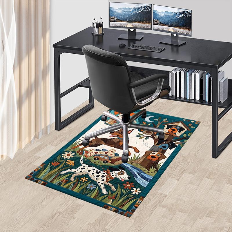 1PC Dogs, Garden Non-Slip Floor carpet, Office, family, bedroom, Studio - Large Area Rug, Decorative Mat, Longlasting Material-C0427