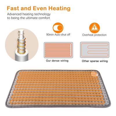 Electric Heating Pad Automatic Shut-off 10 Temperature Levels Super Soft Heated Blanket For Back Shoulder Neck Belly
