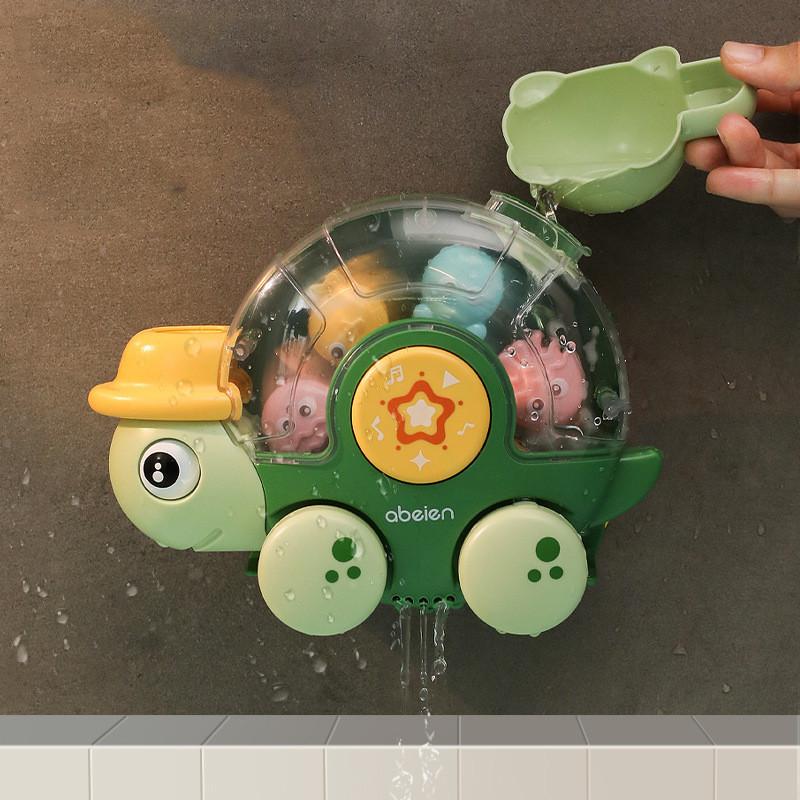 Baby Bath Toy Funny Turtle Rotating Pleasure Children Bathroom Bathing Water Slide Car Water Play Toy Plastic/plasticine Material