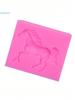 Stampo in Silicone Cavallo 3D Fai da Te per Fondant, Strumento per la Cottura Decorazione Torta al Cioccolato Cavallo Argilla Ultraleggera