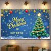 New Year Banner Winter Theme Christmas Decoration Banner Holiday Banner Blue Background For Festive Party Holiday Celebration