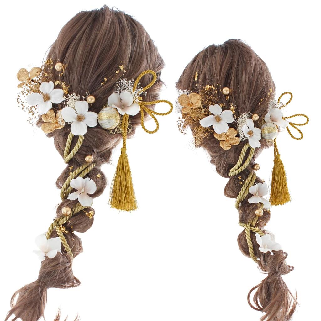 beauty Gorgeous hair ornament perfect for entrance fireworks and 20th birthday gatherings 2490h [LALALA flowers] coming-of-age ceremonies,