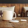 Nameless Artifact Large Ceramic Mug with Lid and Spoon - Ideal for Couples, Office, Coffee, or Tea.