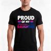 Proud Of My Bi Daughter Proud Mom Or Dad Bisexual T Shirt Tshirt Summer Casual Cotton Tee Unisex Unisex Unisex