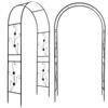 Outdoor Garden Arch Plant Climbing Frame Support Rack Lawn Backyard Decoration Black