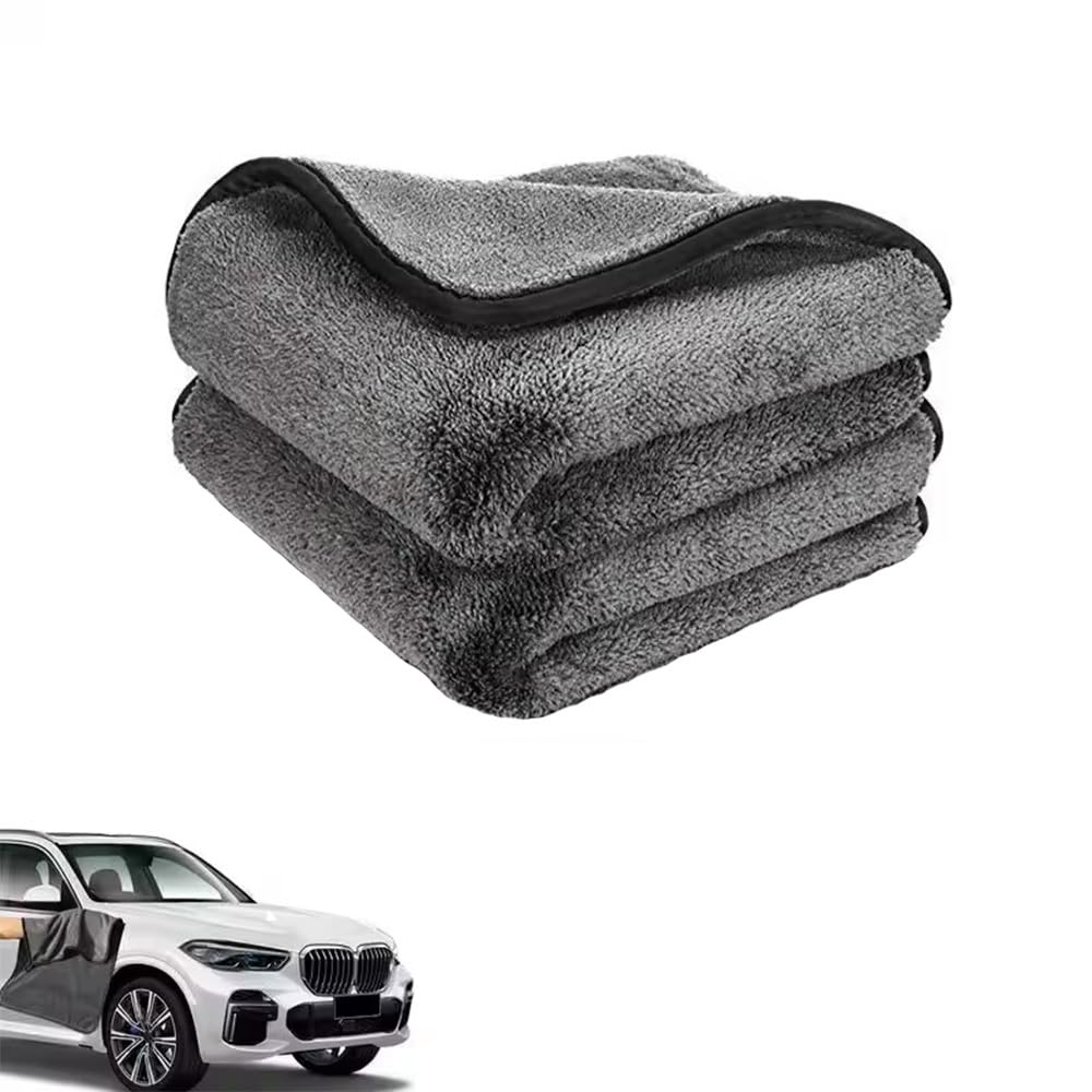 

YUHENGCT Car Wash Microfiber Super Car Wash Large Absorbent Car Cleaning Car Wiping Set of 2 Towels, Cloths, Absorbent, Supplies, Towels, Cloths, серый
