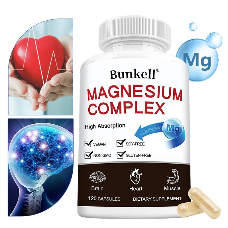 Bunkell Magnesiumkomplex Nahrungsergänzungsmittel, 120 Kapseln