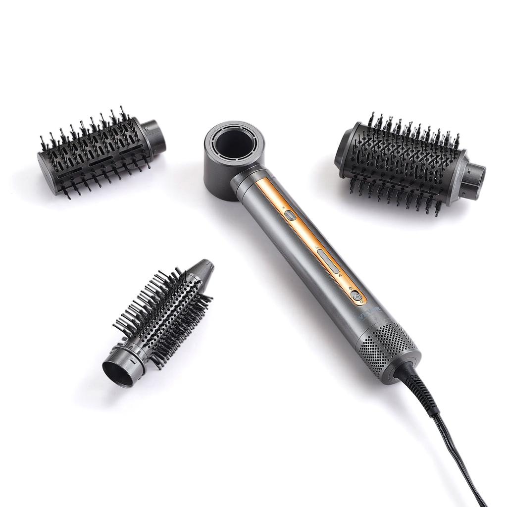 VEVOR Hair Air Styler and Dryer Brush, 4-in-1 Multi Hair Styler, 110,000 RPM High-Speed Ionic Hot Air Styler with 3 Brushes & 1 Nozzle