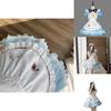 Elegant Polyester Alice In Wonderland Maid Cosplay Dress