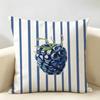 Simple Stripe Fruits Ins Cushion Cover Natural Linen Organic Fabric DoubleSided Printing Room Sofa Decor Pillow Case