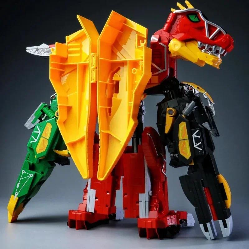 Keeppley Zyuden Sentai Series Building Blocks 3 In 1 Mecha Dragon God Dinosaur Model Educational Toy Splicing Ornaments Gift