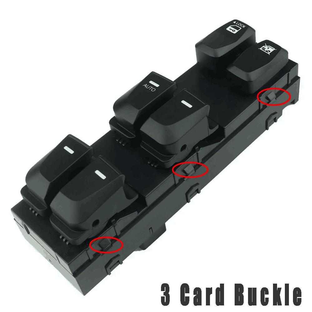 Electric Power Window Master Control Switch Glass Lifter Button for Hyundai ix35 Tucson 2010 2011 2012 2013 2014 2015 935702S000 3 Card Buckle