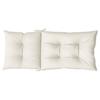 High Back Cushions 6 Pcs. Cream Melange 120 X 50 X 7 Cm Fabric