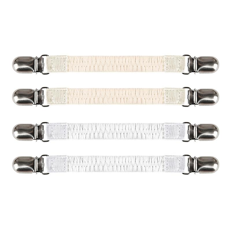4 Pezzi Lacci Elastici Regolabili in Pelle con Cinturino Antiscivolo per Tallone con Fibbie in Lega Installazione Rapida per Sandali Slip-On