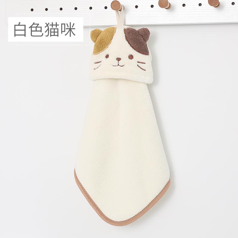 Wholesale Cartoon Cute Children'S Hand Towel For Kitchen And Bathroom, Absorbent Coral Fleece Towel, Hanging Hand Towel