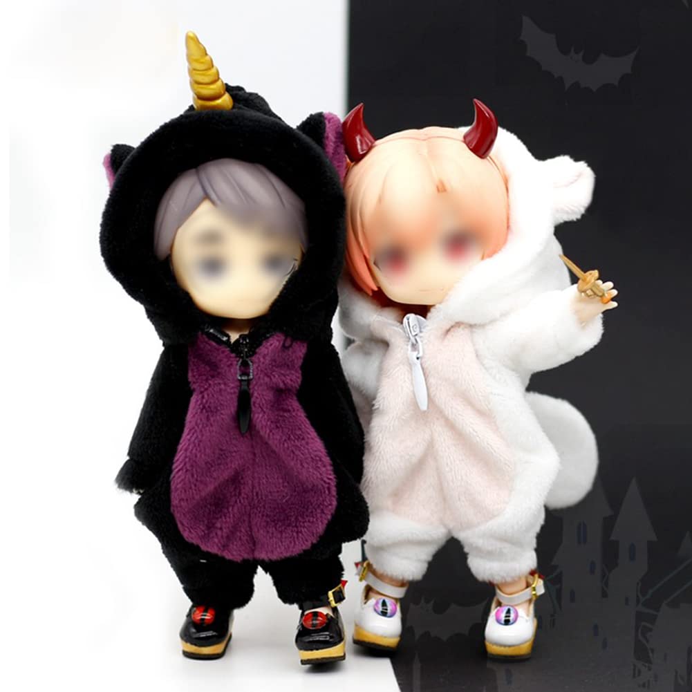 HIGHAWK Obitsu 11 OB11 Size Costume Obitsu Doll 11 Clothes Animal GSC Home Wear Doll Clothes 112bjd Doll Clothes Fluffy 11cm Doll (Unicorn, Angel)