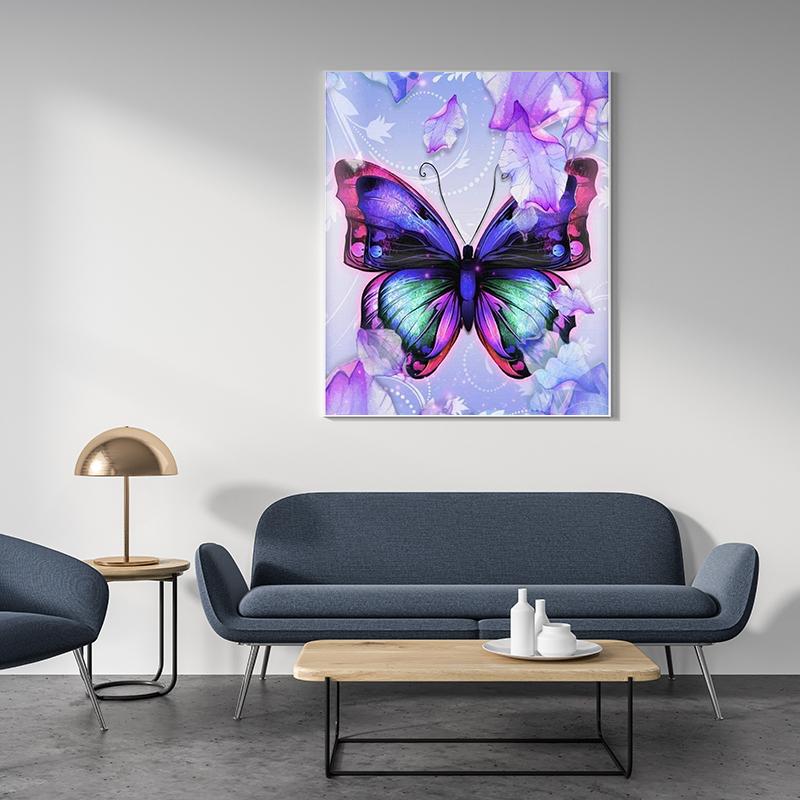 5D DIY Diamond Painting Butterfly Cross Stitch Animals Diamond Mosaic Full Round Layout Picture Of Rhinestones Home Decor
