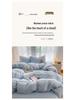G5Z Cotton Bedding Set - Simple Solid Color, 3 or 4-Piece Options for Double or Single Bed