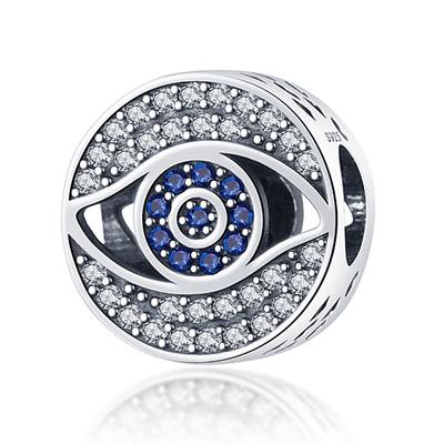 100% 925 Sterling SilverDemon Eye Dangle Beads Fit Original Fashion Charms Bracelets DIY Women Jewelry