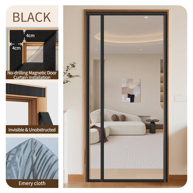 Anti-Mosquito Door Screen Magnetic Auto-closing Door Curtain Self-adhesive Anti-Fly Insect Door Net Mosquito-proof Mesh