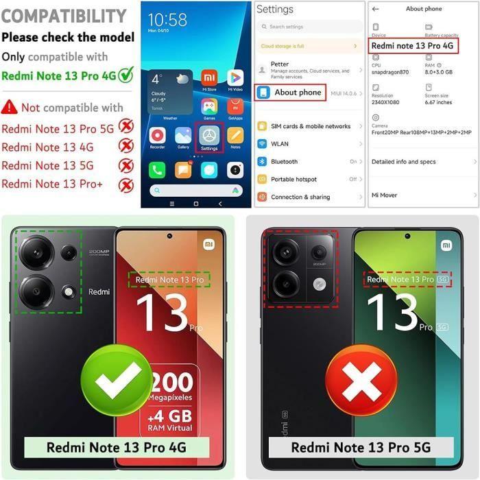 Coque - E.F.CONNECTION - Pour Xiaomi Redmi Note 13 Pro 4G - Antichoc - Anti-Rayures - Effet Fibre Carbone