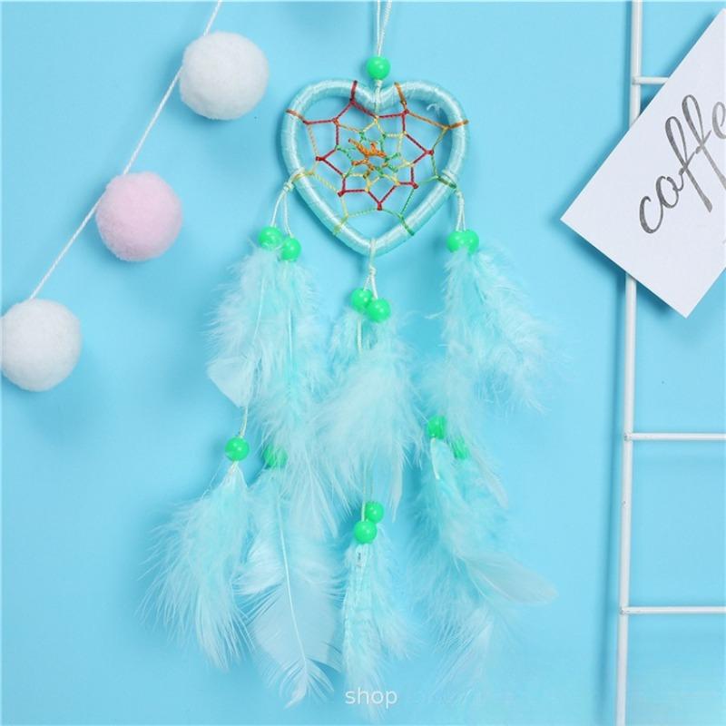 Feather Pendant Decoration Ornament Car Pendant Feather Wind Chimes Decor DIY Handmade Dream Catcher Home Dreamcatcher