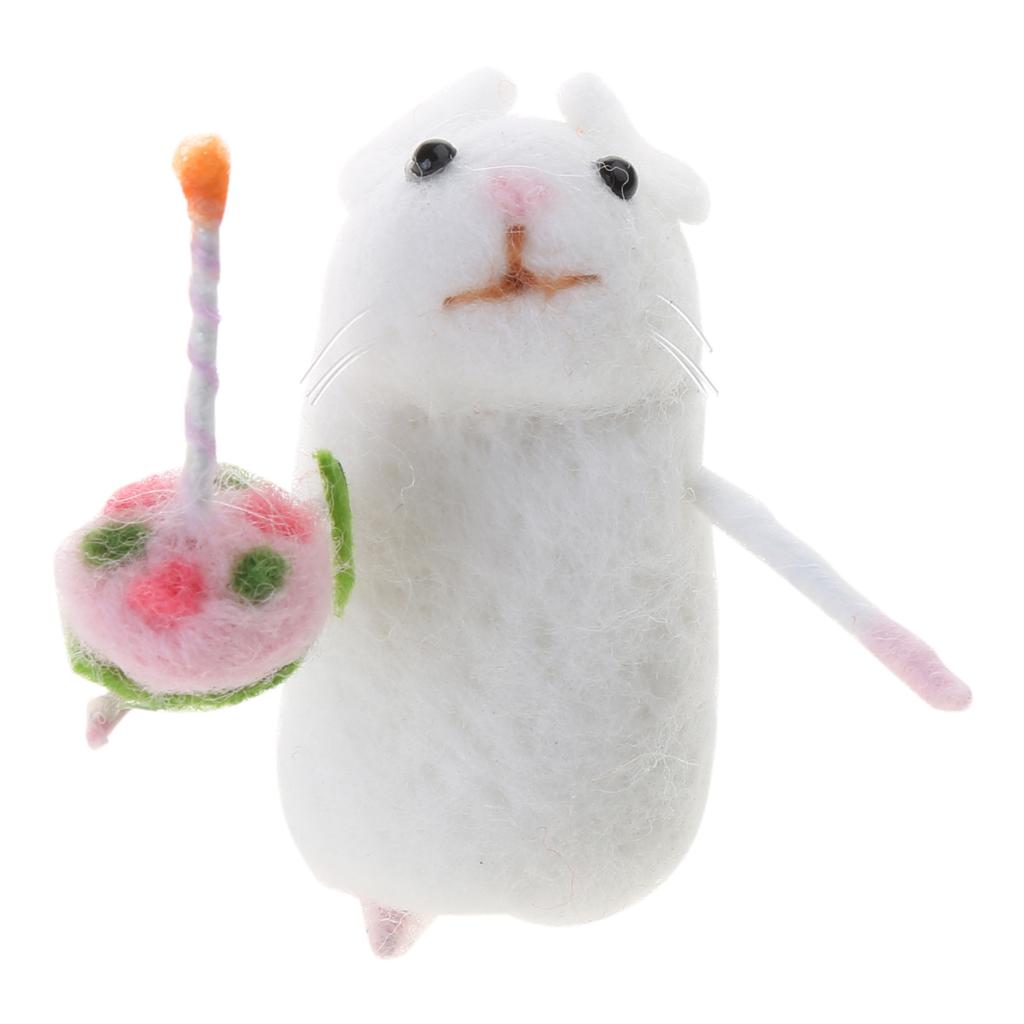 Felt Cute Animals Ornament Handmade Christmas Halloween Mouse Crutch/Cake/Hat/Pumpkins for Home Festive Decorations