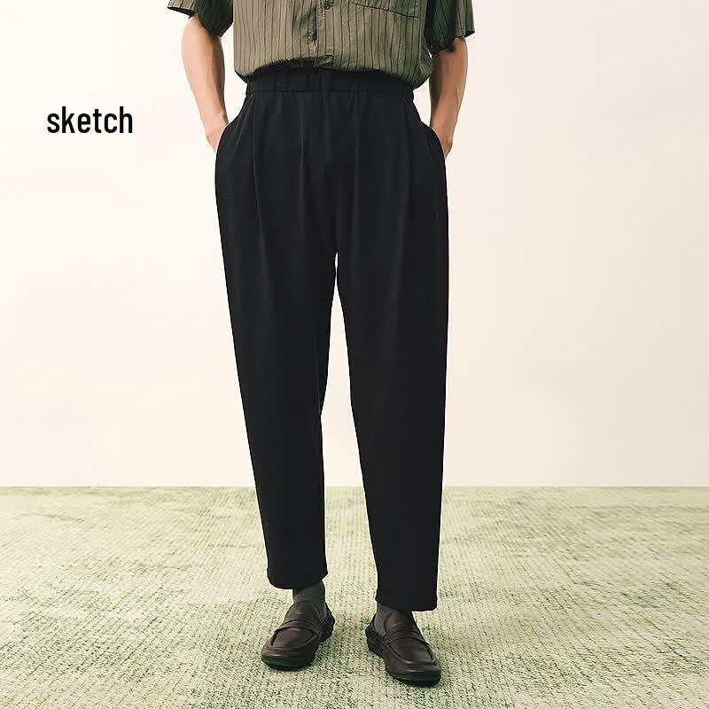 CROQUIS Men s Knit Casual Tapered Pants XL чёрный