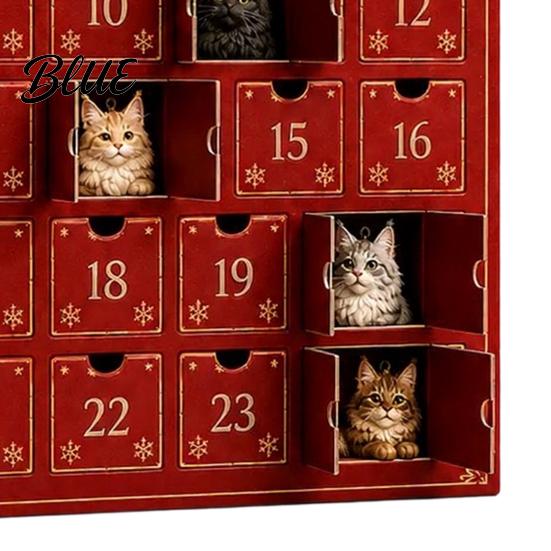 24 Day Calendar Pet Themed Advent 2026 Days Christmas Countdown with Decoration for Dog Fans Pcs Mini 3D Cat Ornaments Holiday Gifts Home