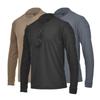 Herren T-Shirt Lockeres großes taktisches Langarm-Stretch-Schweißabsorptionstrainings-T-Shirt mit Rundhalsausschnitt