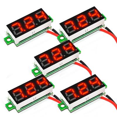 Aideepen LED Digital Display Voltage Tester DC Mini Voltage Meter with Accurate Voltage Measurement and Reverse Polarity HD Voltage Display Suitable