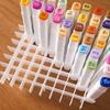 Plastic Marker Pen Organizer Transparent Handheld Desk Pen Holder Waterproof Multi-slot Stationery Storage Case Students