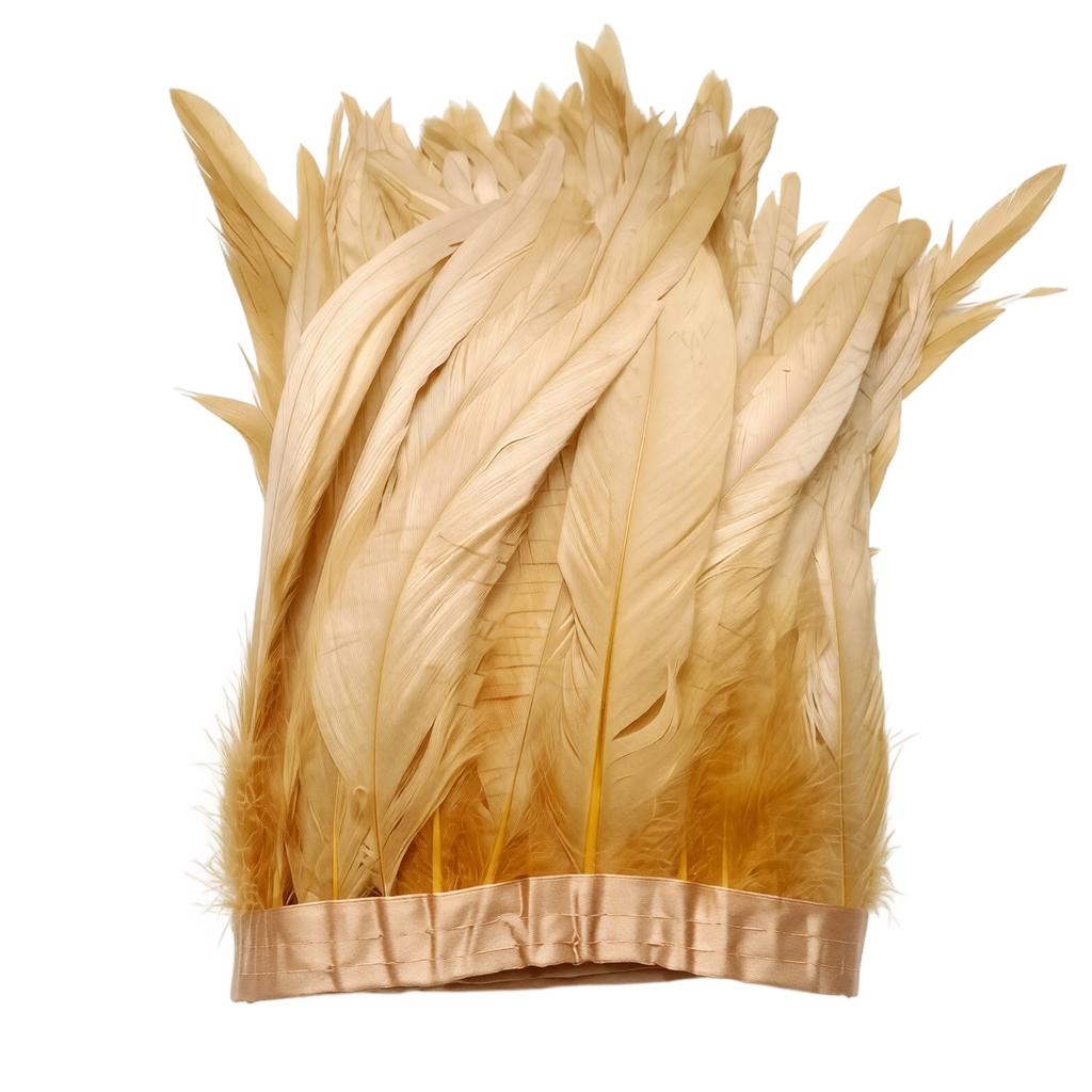 1 Meter Natural Large Feather Trim for Down Jackets, Shawls and Party Decorations