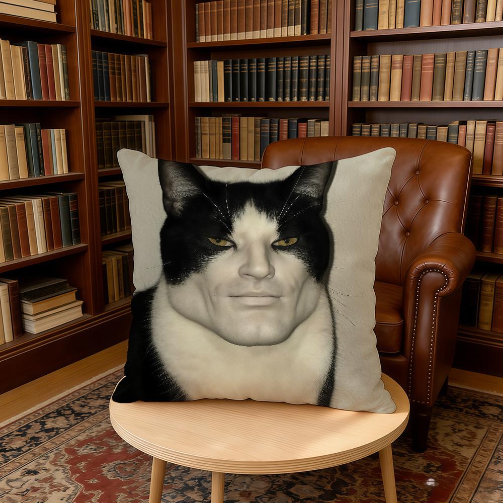 

cushion cover Home Office Birthday Funny Anniversary Gifts Soft Meme Cat Skin Friendly Cushion Cover 30x30cm 12x12in