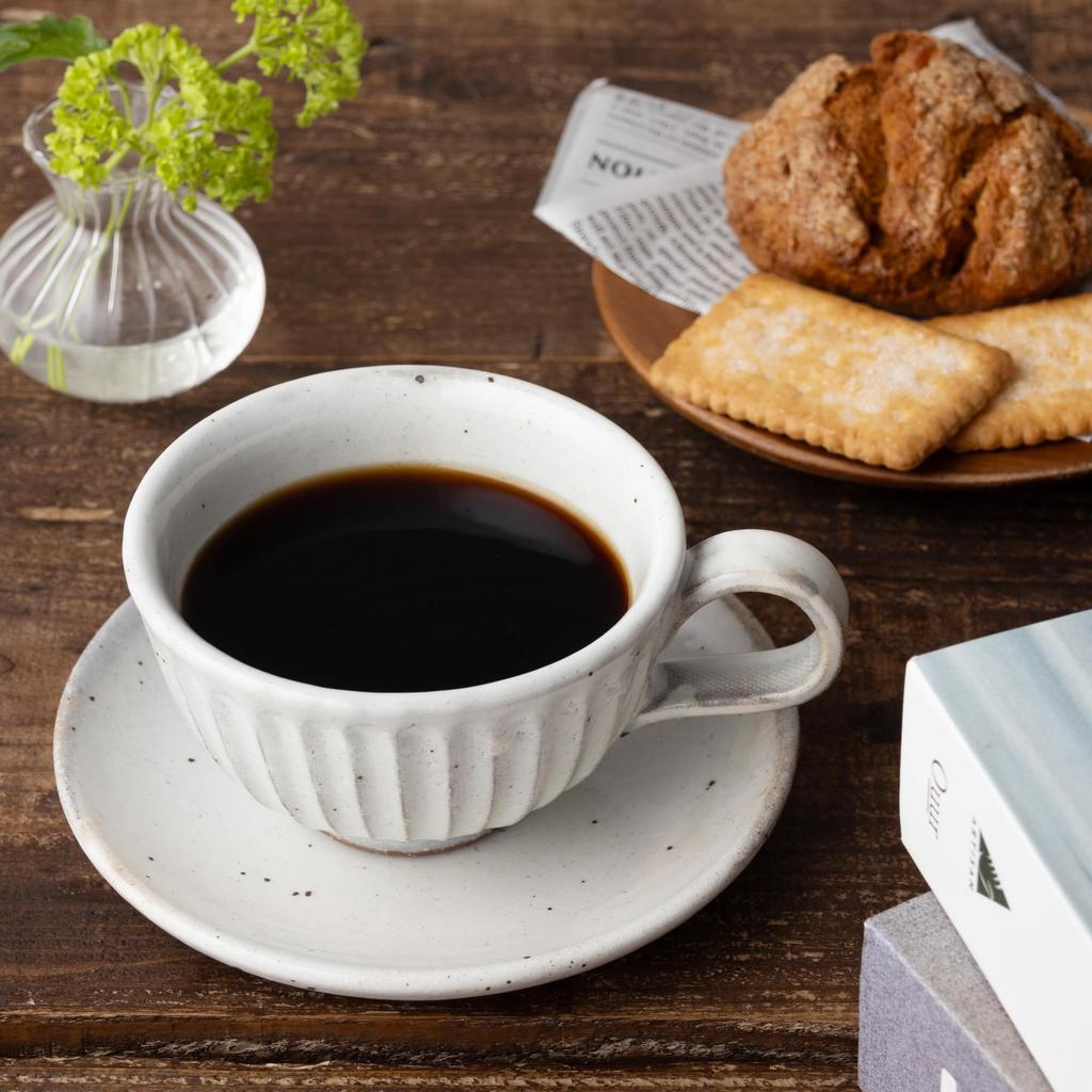 Cup and Saucer, Japanese Tableware, Powdered Finish, Kegimi (C/S), Mino Ware, Made In Japan, 10309