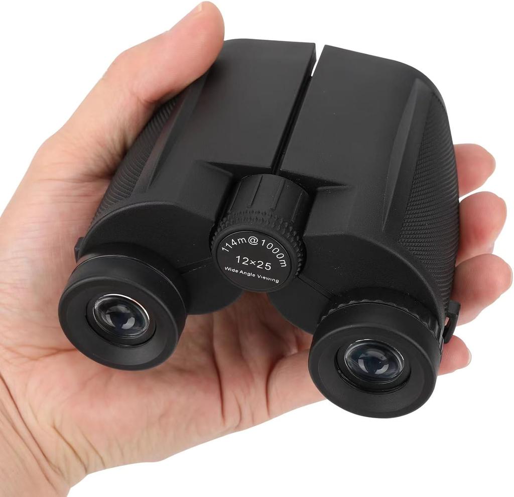 Binoclu compact 12×25 pentru observarea păsărilor, binoclu cu focalizare ușoară pentru copii și adulți, pentru pasionații de observare a păsărilor și vânătoare, articole de camping pentru copii