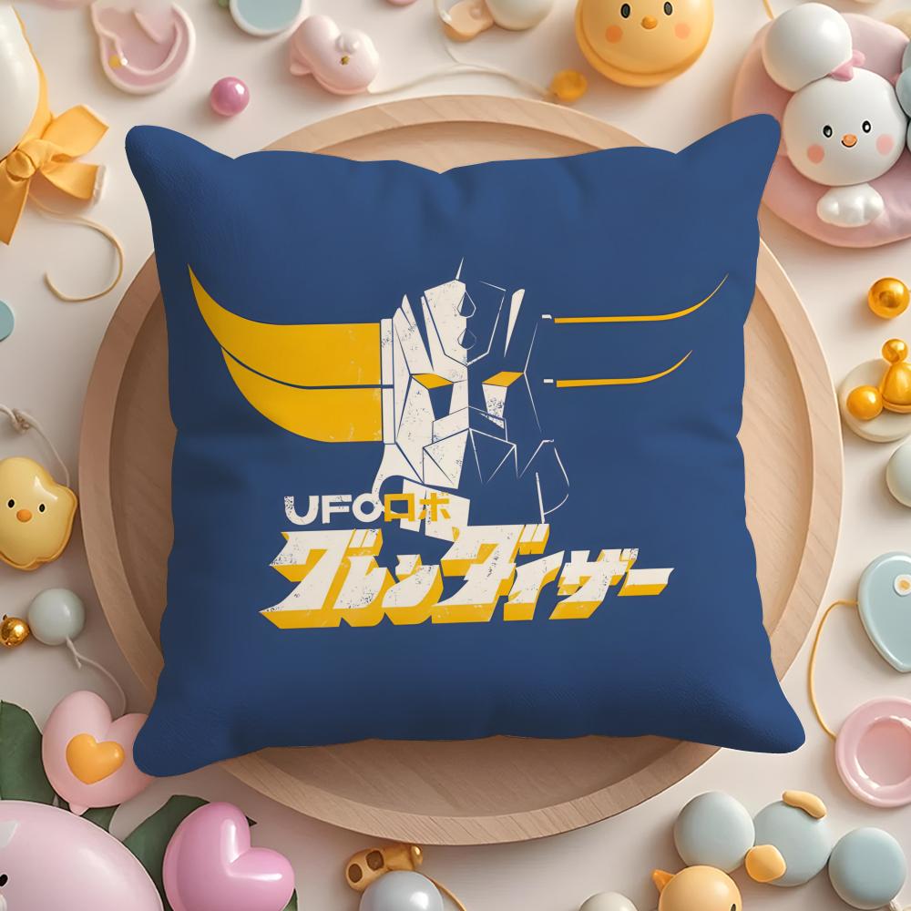 G-Goldorak G-Grendizer Cushion Cover Plush Fabric Soft Double-Sided Printed Sofa Warm Winter Home Gift Pillow Cover