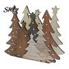 Christmas Tree Napkin Holder Wooden Holder, Freestanding Tissue Dispenser with Star And Snowflake Decor, Winter Holiday Table Decor Decorative Festive