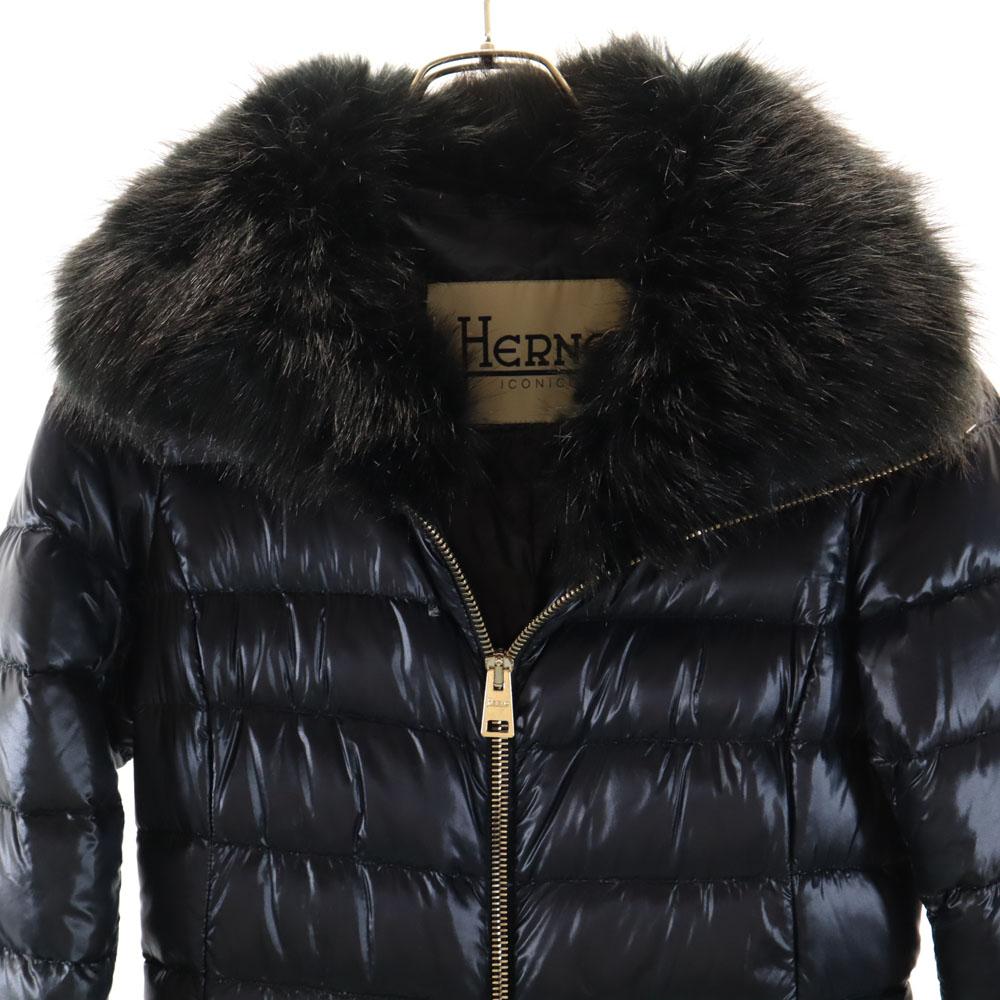 Herno down coat 40 Charcoal Navy Women Used