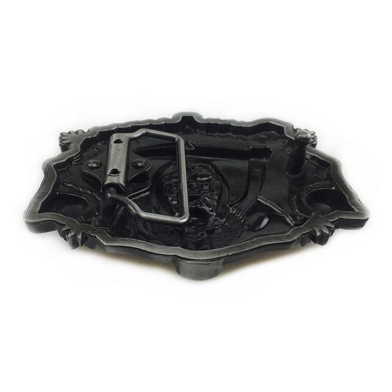 Men's Trendy Red Retro Skull Punk Belt Buckle
