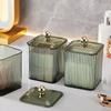 Transparent Cotton Swab Storage Box Makeup Organizer Storage Box Cotton Swab Cosmetic Box Bathroom Storage Jar Container