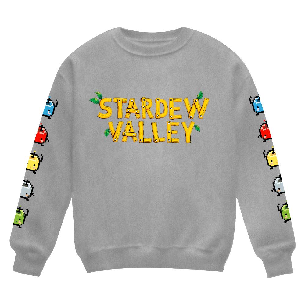 Stardew Valley Junimo Sweatshirt Stardew Valley Gift Pullover Women Men Long Sleeve High Street Streetwear Cartoon Print Clothes XXXL серый 2190₽