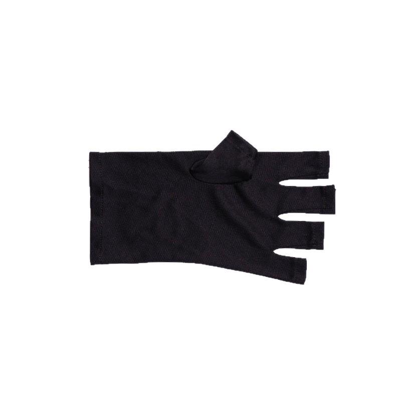 Schwarze UV-Schutz-Fingerlose Handschuhe für Nail Art - Waschbarer Sonnenschutz