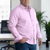 Men's Big and Tall Loose Fit Casual Button Down Shirt Long Sleeve Lightweight Business Dress Shirt