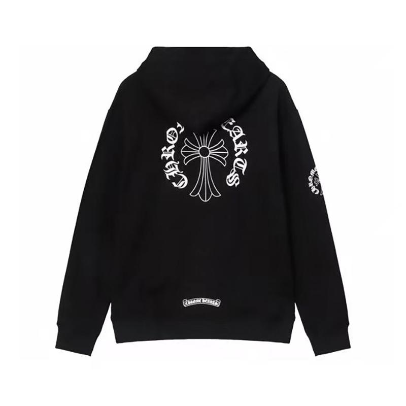 841 CHROME HEARTS 2026 Autumn and Winter New Plus Size Classic Style Logo Zipper Hooded Sweatshirt, Suitable for Couples to Wear