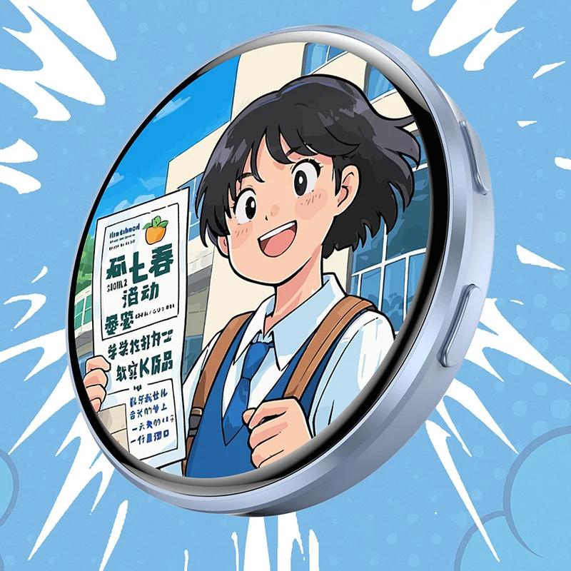 Anime Dynamické Elektronické Odznáček Displej Špendlík 1,7palcový Dotykový Displej Anime E-Odznáček Pro Herní Příslušenství Pro Otaku Fanoušky Přátele
