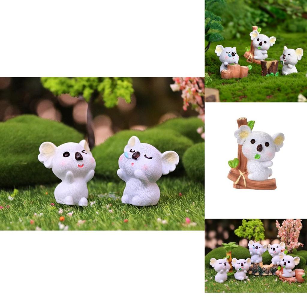 Charming Resin Koala Sculpture Cute Micro Landscape Diy Garden Crystal Ball Accessory